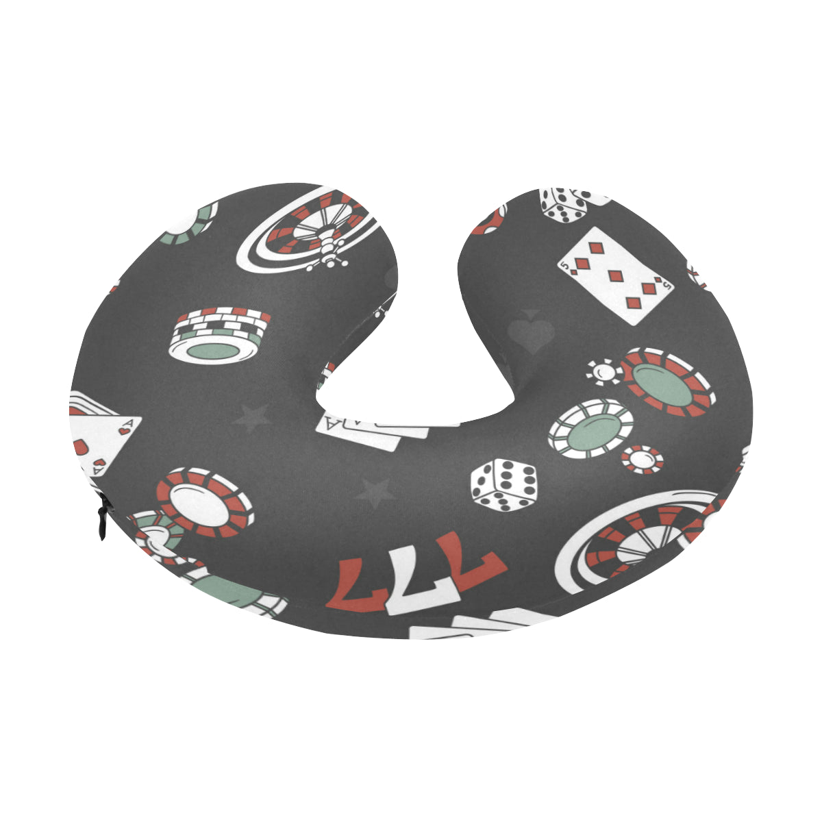 Casino Pattern Print Design 02 U-Shaped Travel Neck Pillow