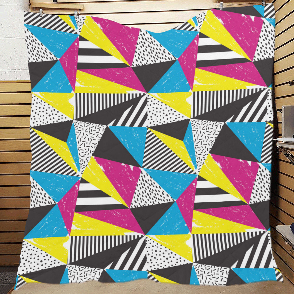 80s Pattern Print Design 2 Premium Quilt