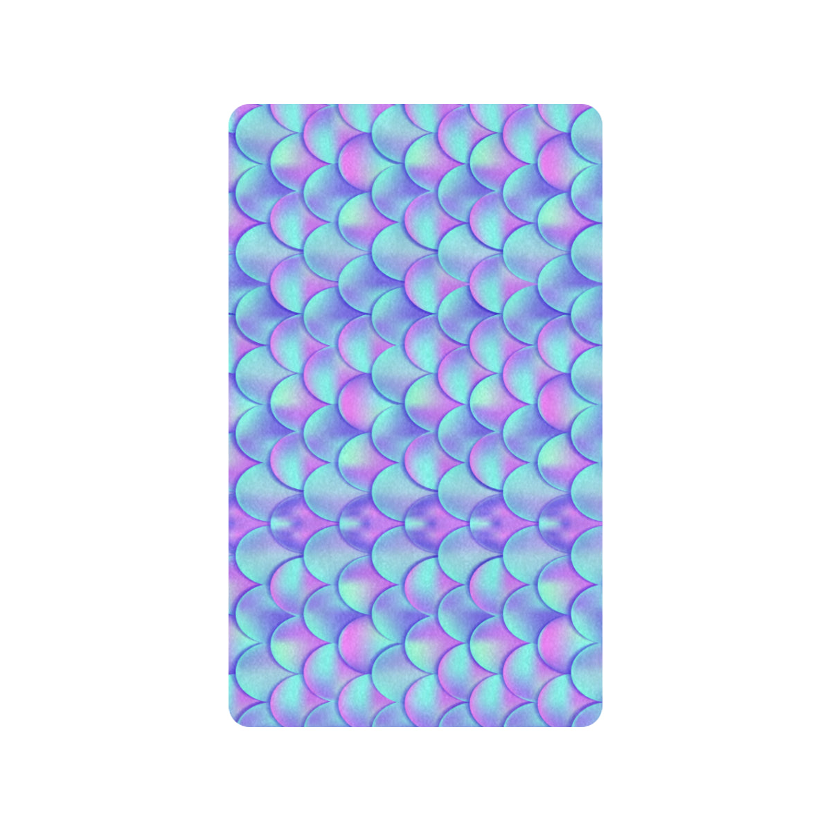 Mermaid Tail Design Print Pattern Rubber Doormat