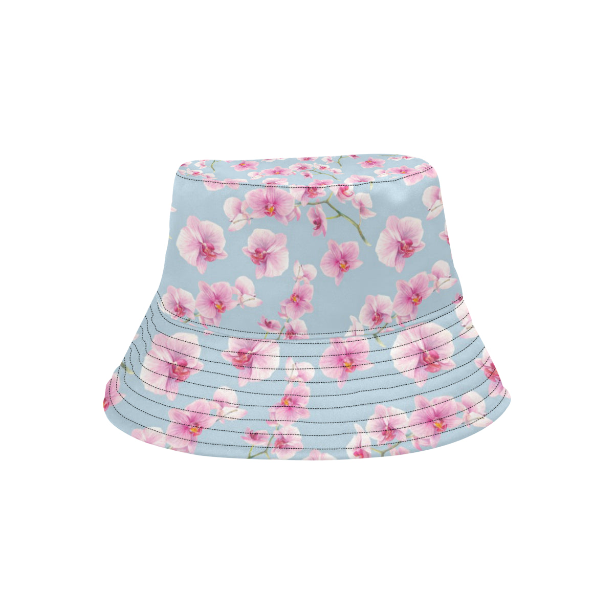 Orchid Pink Pattern Print Design OR01 Unisex Bucket Hat