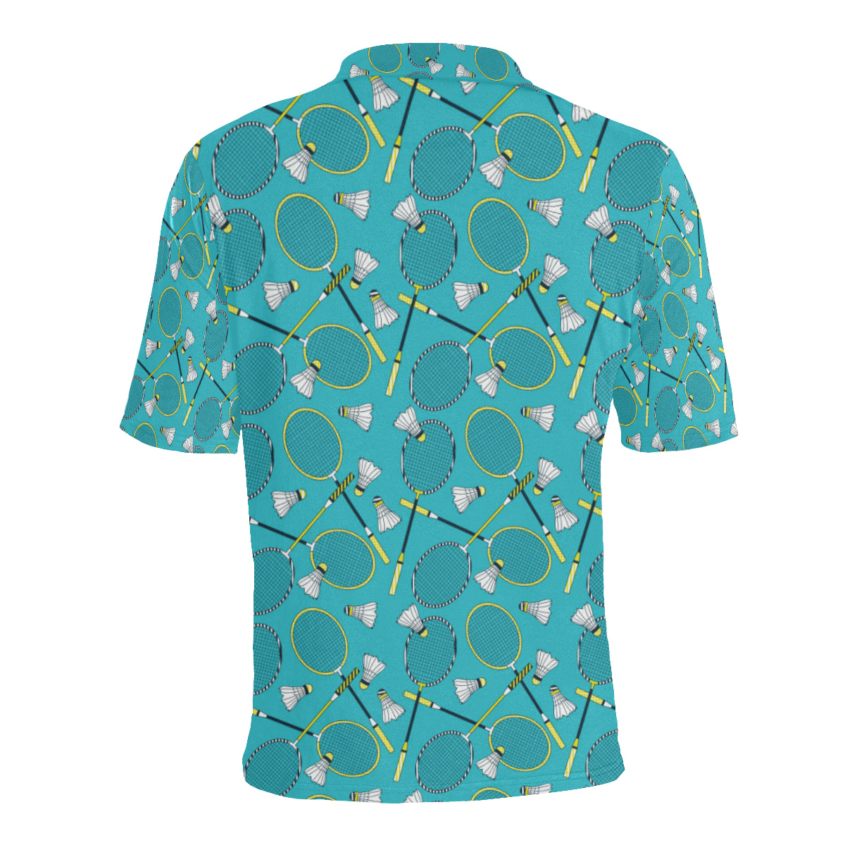 Badminton Pattern Print Design 06 Men Polo Shirt