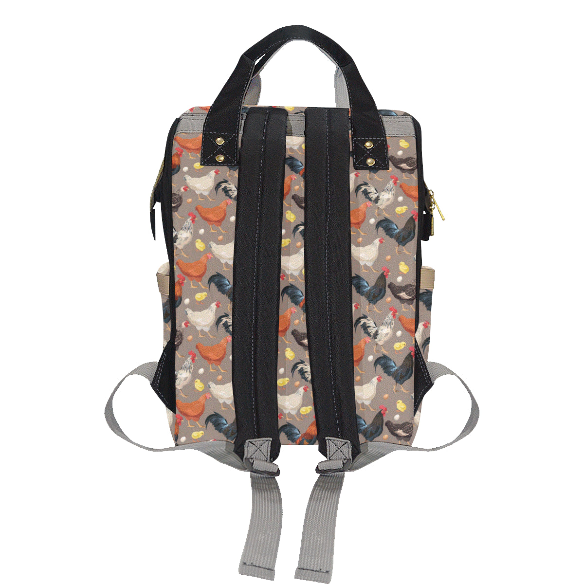 Chicken Evolution Pattern Diaper Bag Backpack