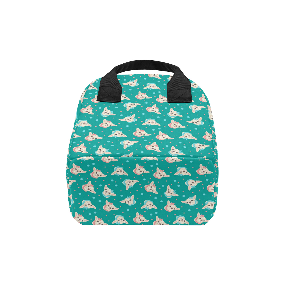 Chihuahua Polka Dot Pattern Insulated Lunch Bag