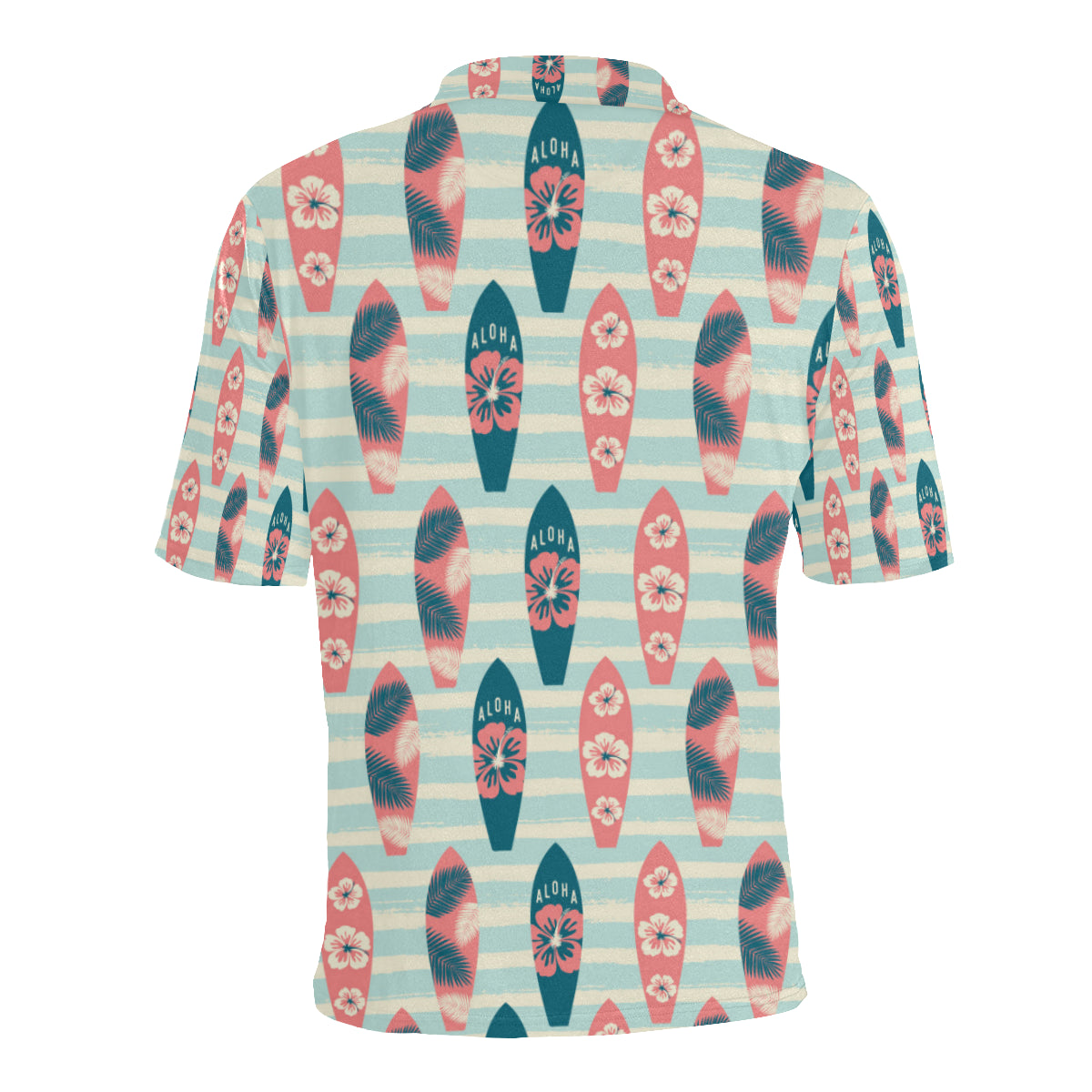 Aloha Hawaii Surfboard Pattern Print Design 02 Men Polo Shirt