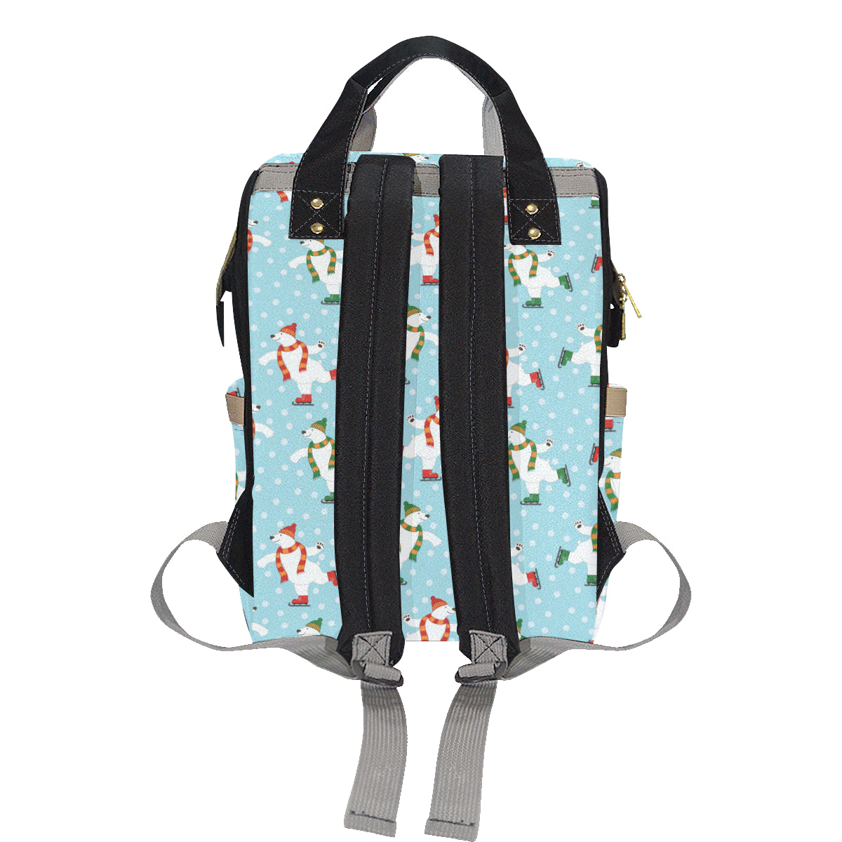 Polar Bear Pattern Print Design PB07 Diaper Bag Backpack