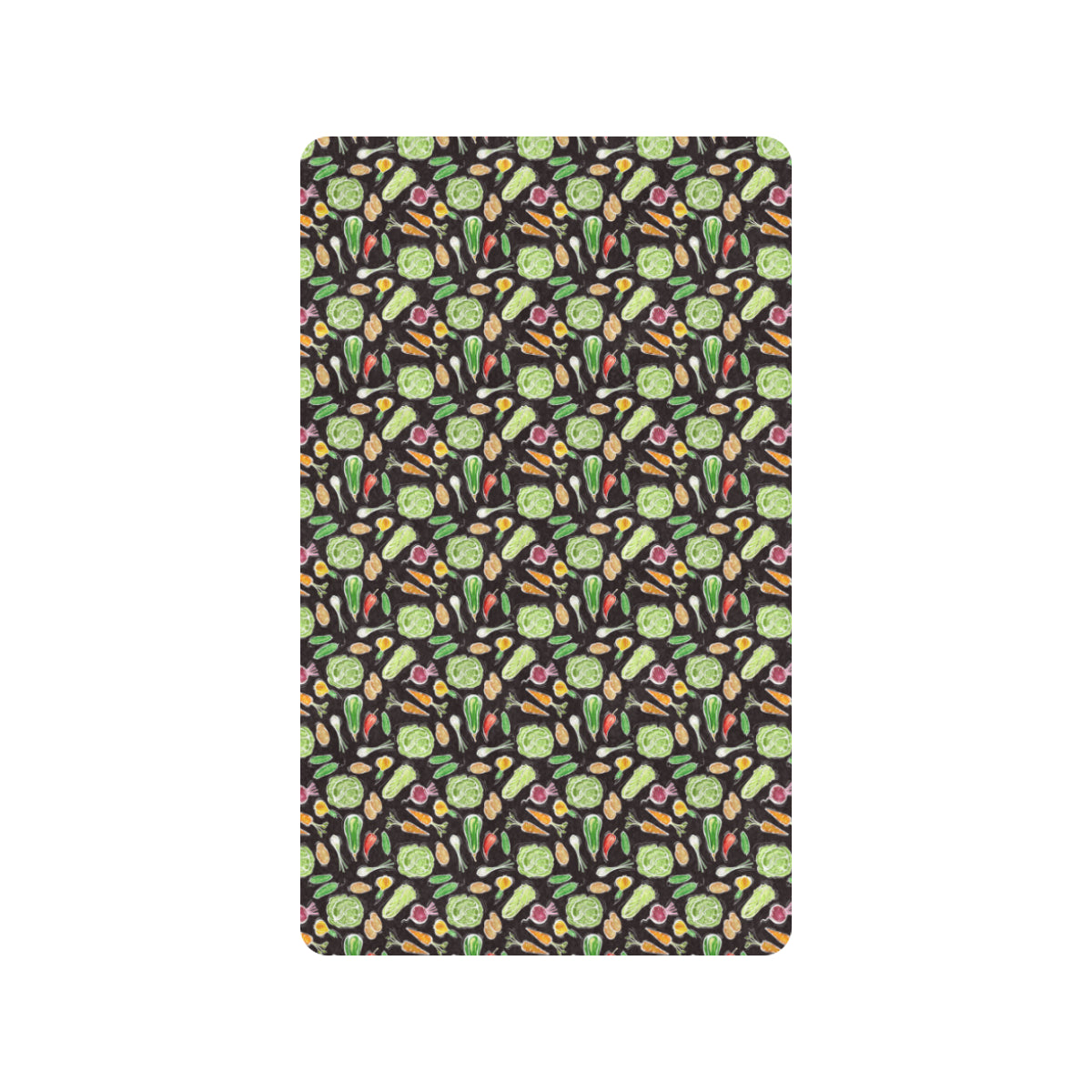 Vegan Draw Themed Design Print Rubber Doormat
