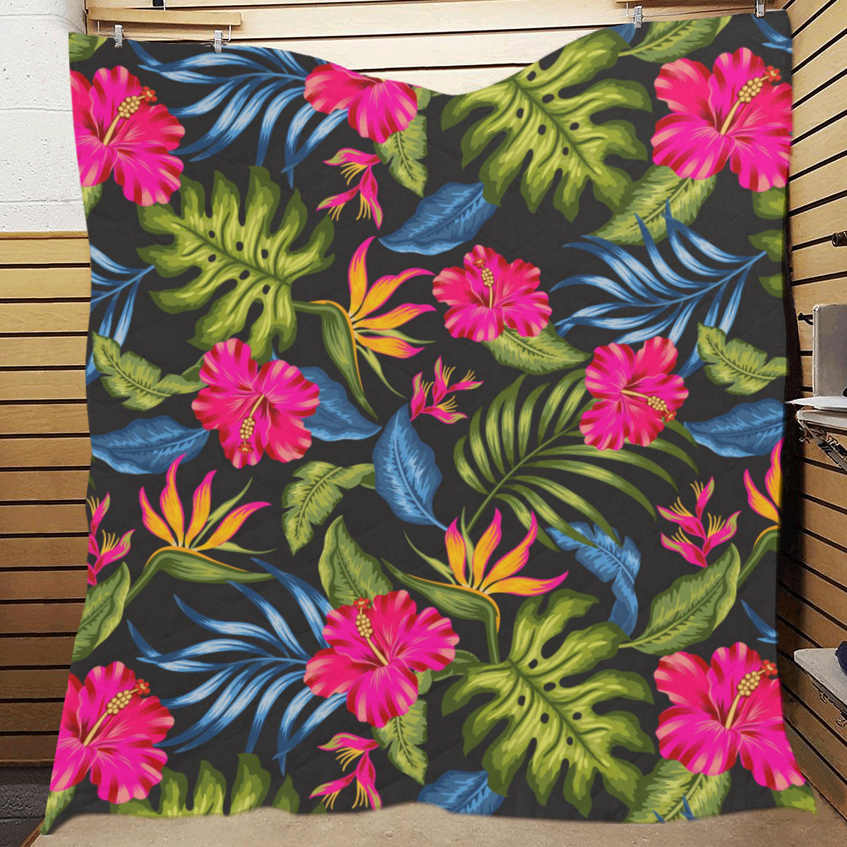 Bird Of Paradise Pattern Print Design BOP014 Premium Quilt