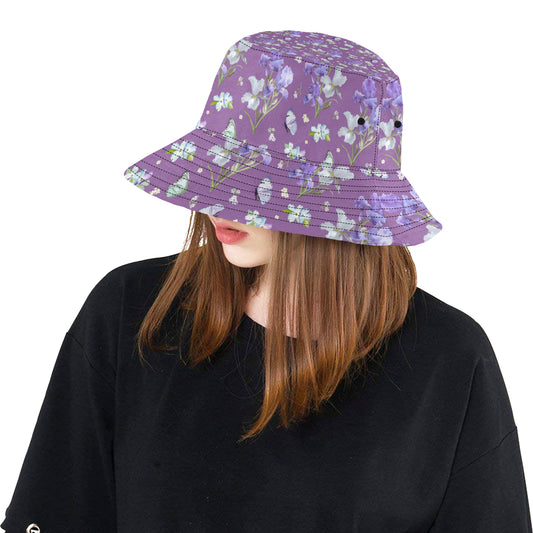 Iris Pattern Print Design IR09 Unisex Bucket Hat