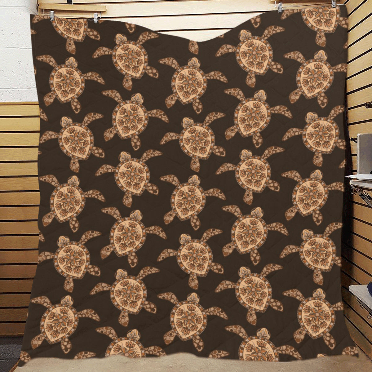Tribal Sea Turtle Pattern Print Design T09 Premium Quilt