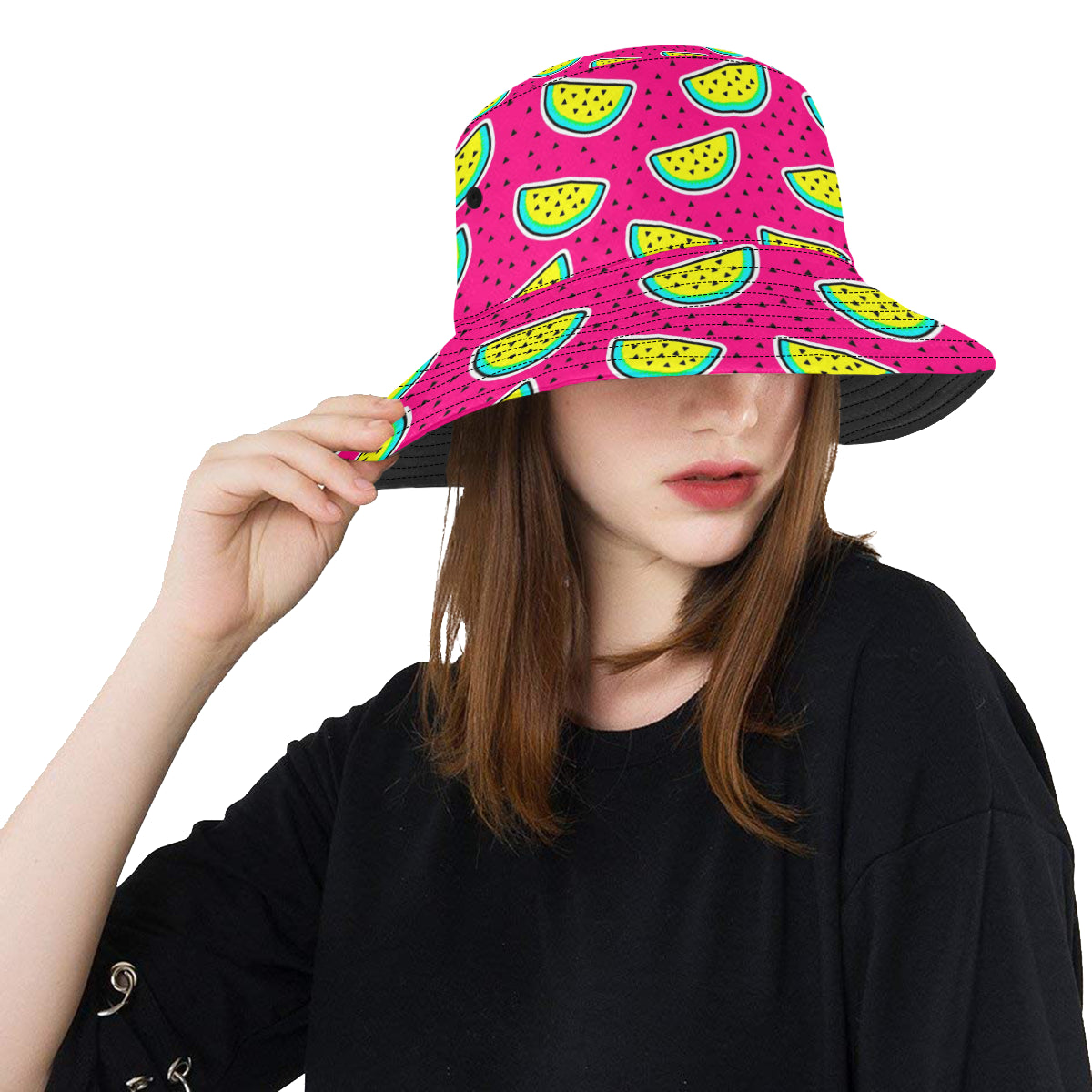 Watermelon Pattern Print Design WM04 Unisex Bucket Hat