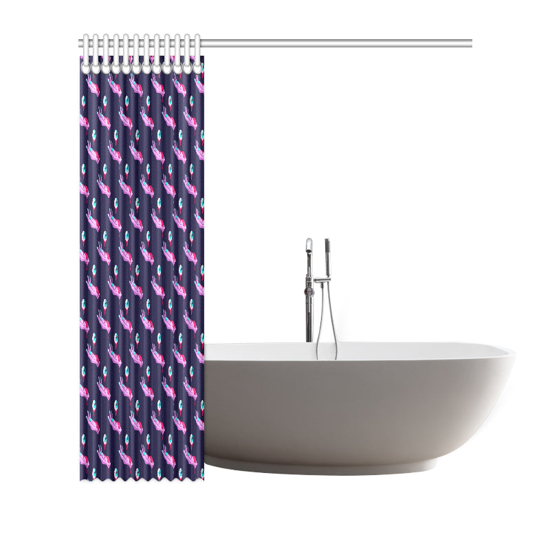 Zombie Pink Hand Design Pattern Print Shower Curtain