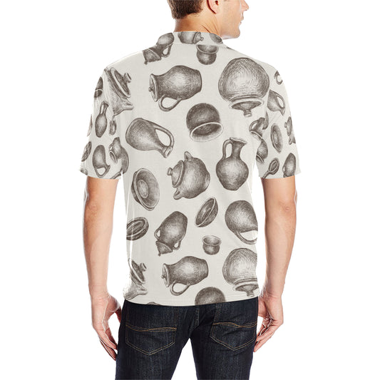 Pottery Pattern Print Design A01 Men Polo Shirt