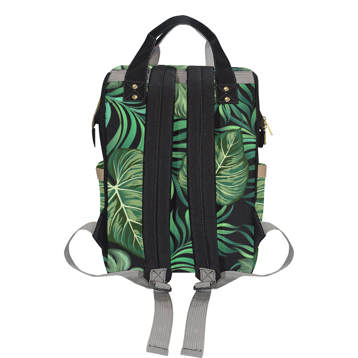 Green Fresh Tropical Palm Leaves Diaper Bag Backpack