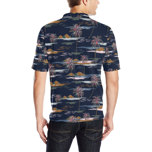 Pacific island Pattern Print Design A06 Men Polo Shirt