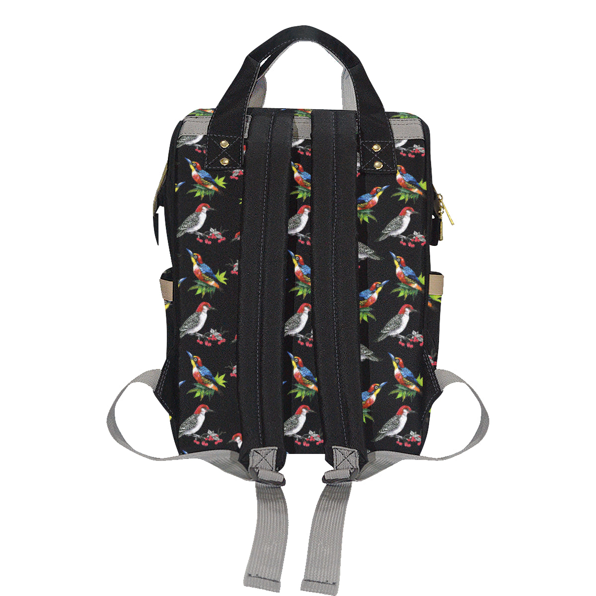 Birds Pattern Print Design 06 Diaper Bag Backpack