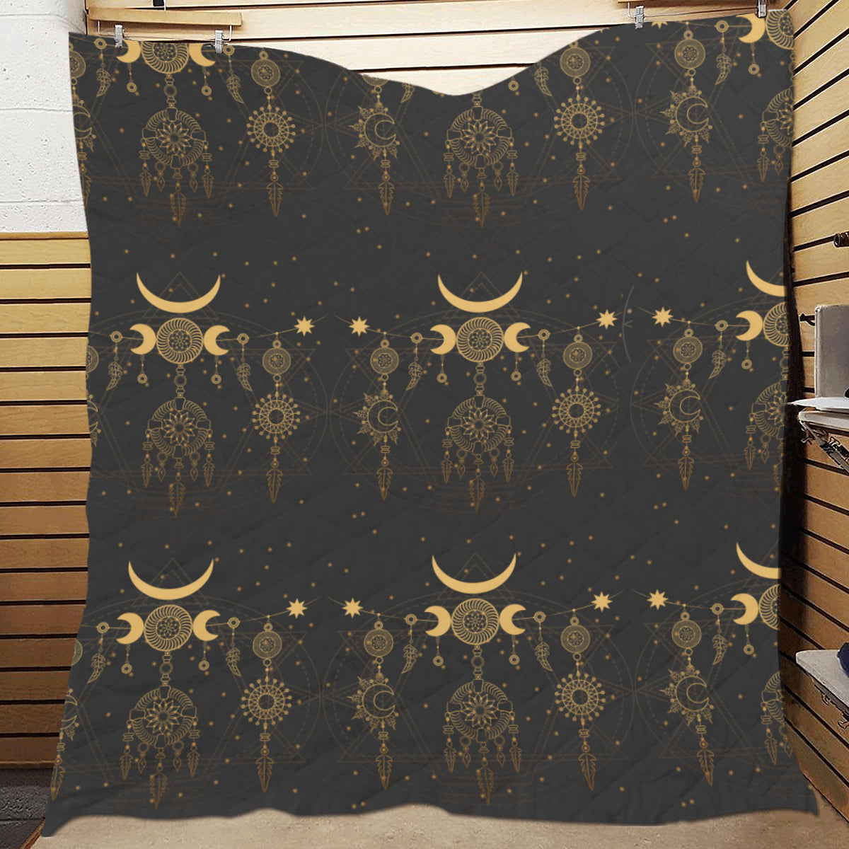 Sun Moon Boho Style Premium Quilt