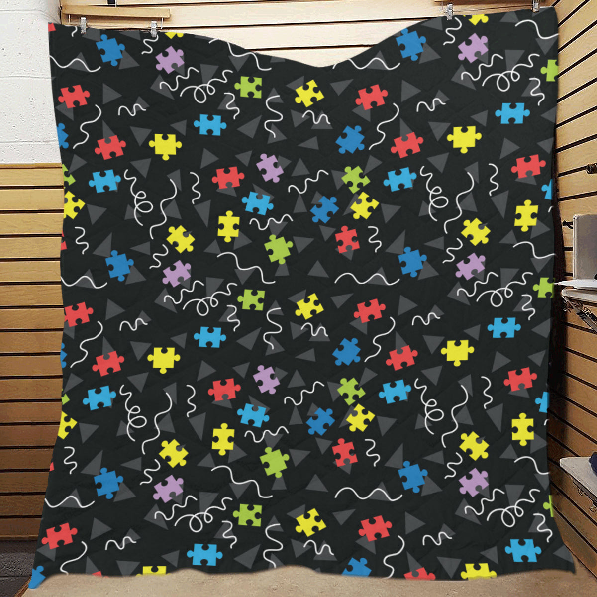 Autism Awareness Pattern Print Design 01 Premium Quilt