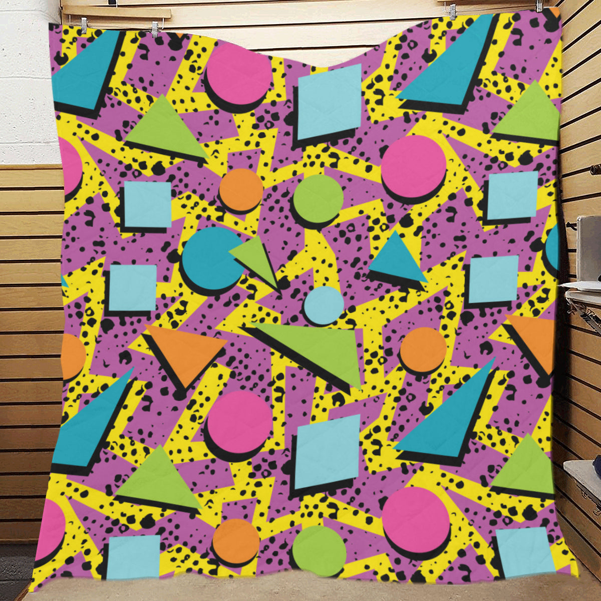 80s Pattern Print Design 1 Premium Quilt