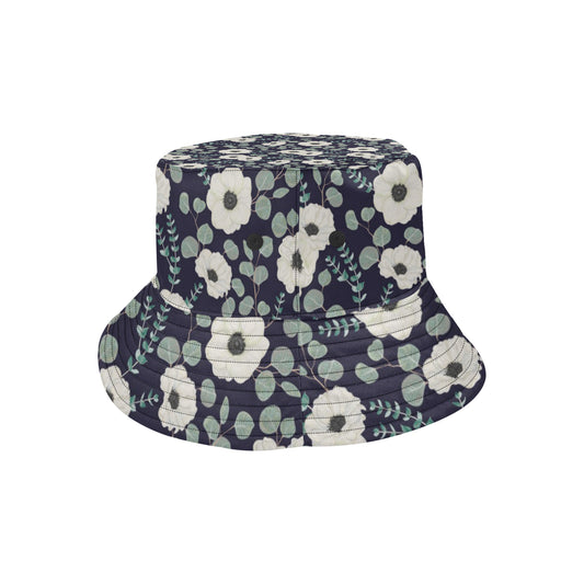 Anemone Pattern Print Design AM01 Unisex Bucket Hat
