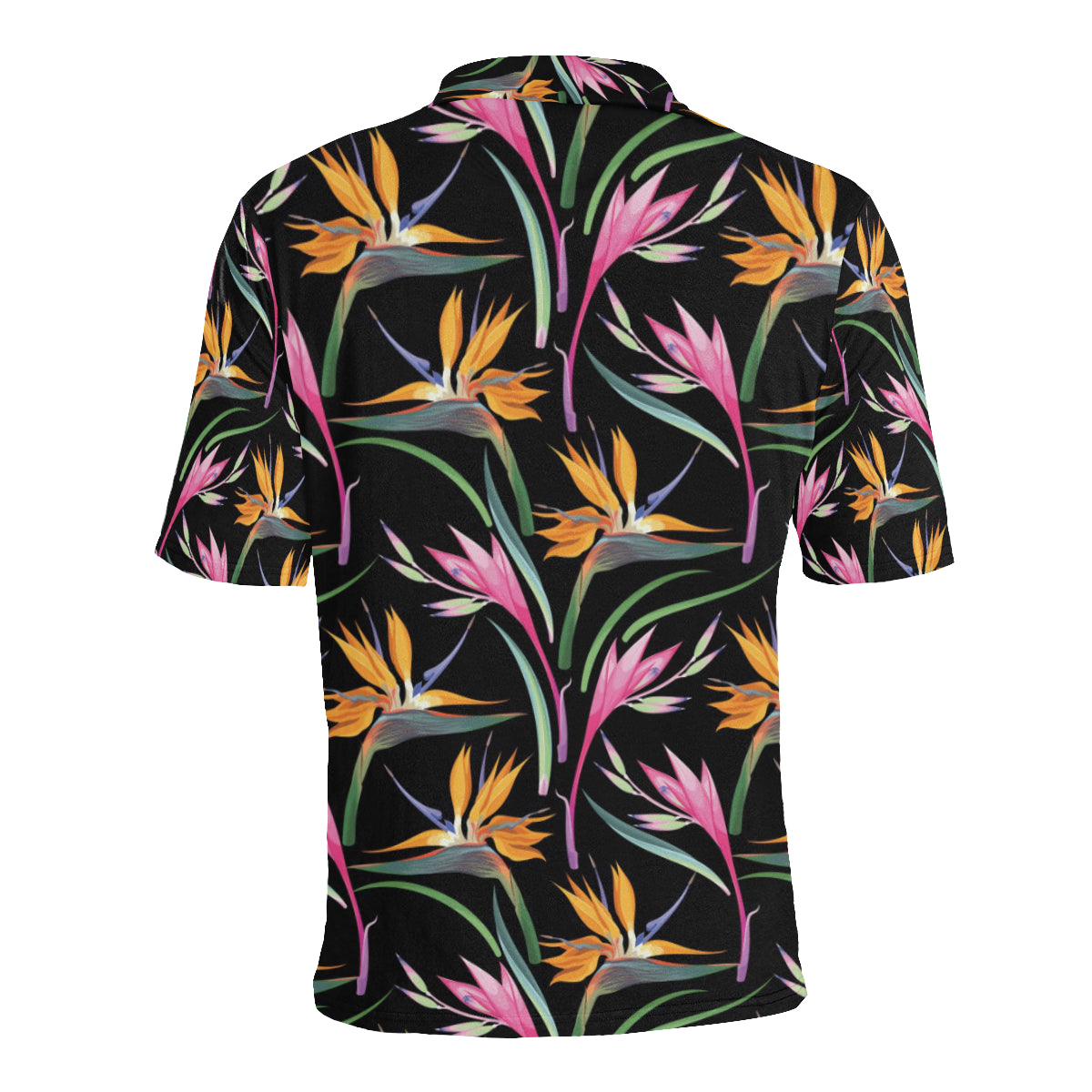 Tropical Flower Pattern Print Design TF017 Men Polo Shirt