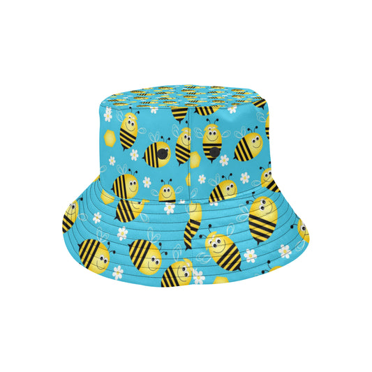 Bee Pattern Print Design BEE06 Unisex Bucket Hat