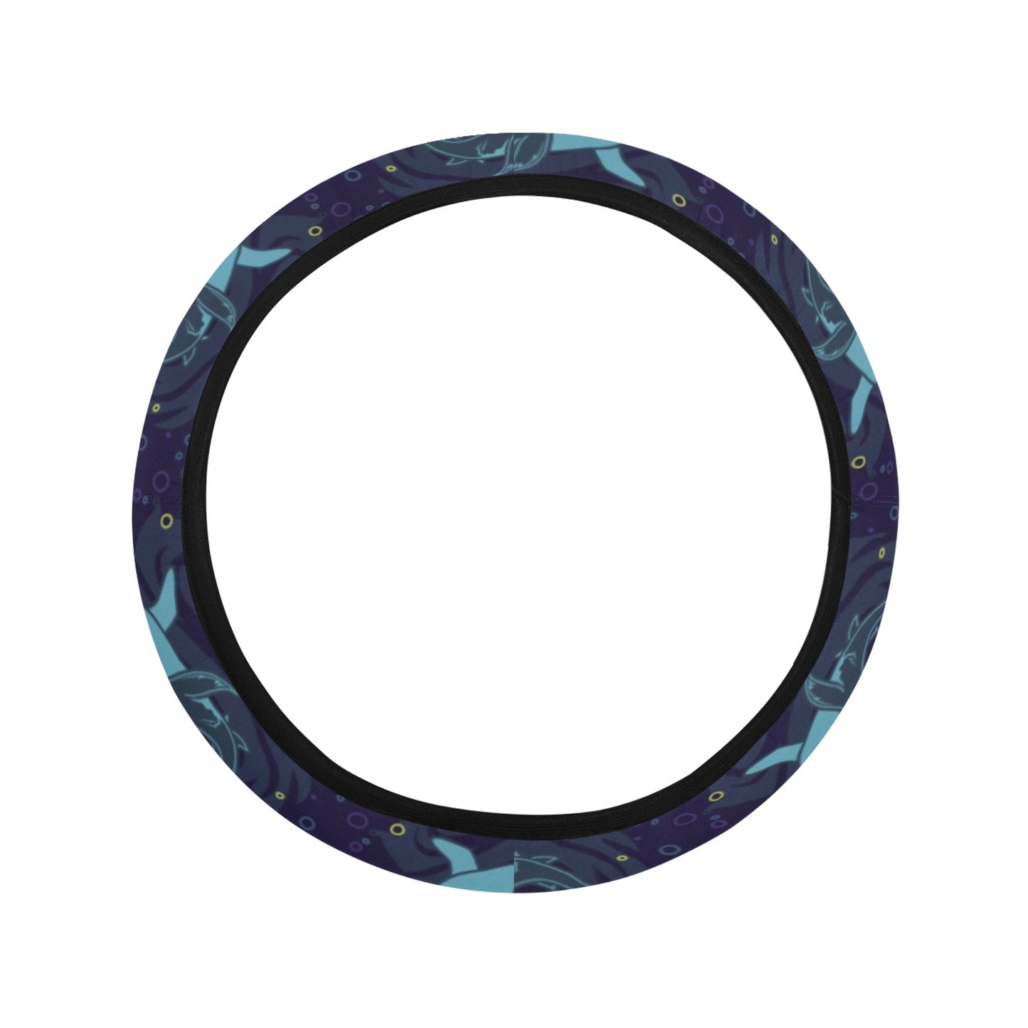 Shark Print Design LKS306 Steering Wheel Cover with Elastic Edge
