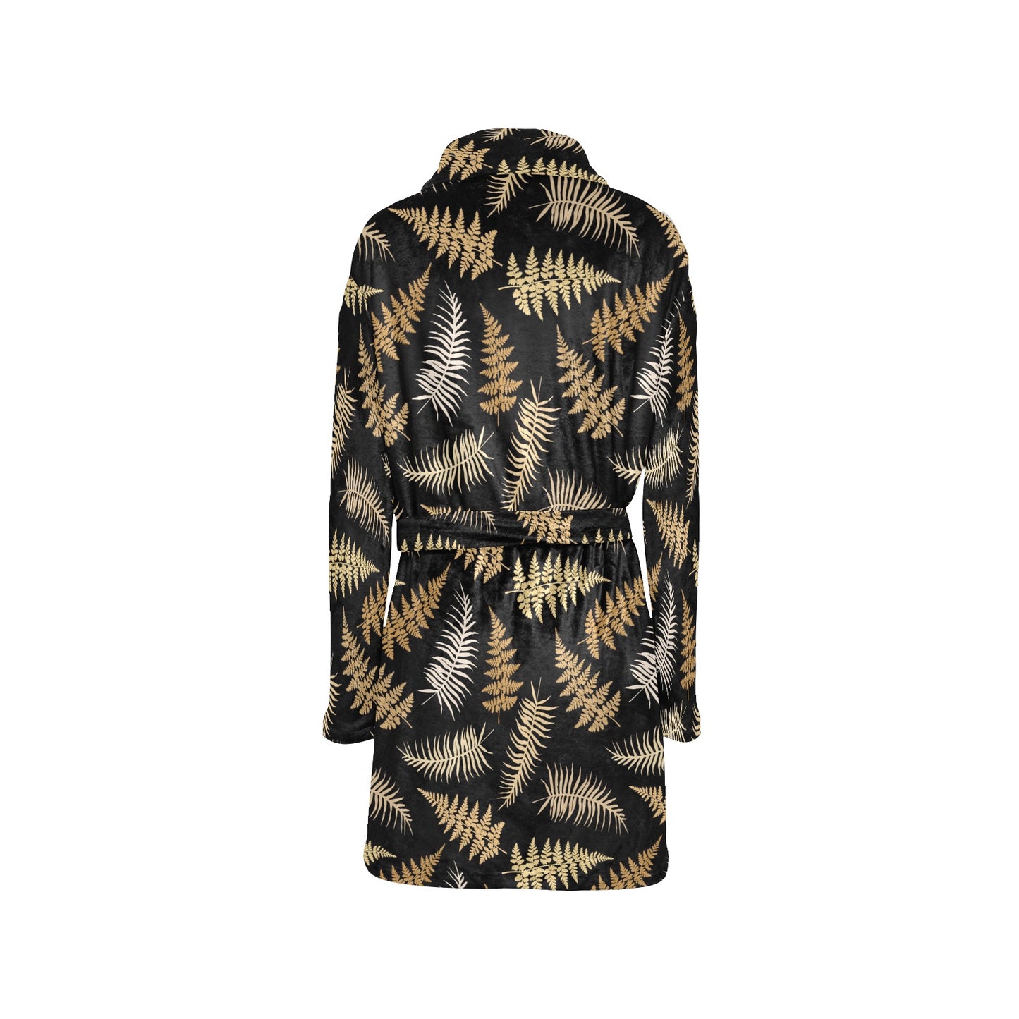 Fern Leave Bright Print Pattern Women's Fleece Robe