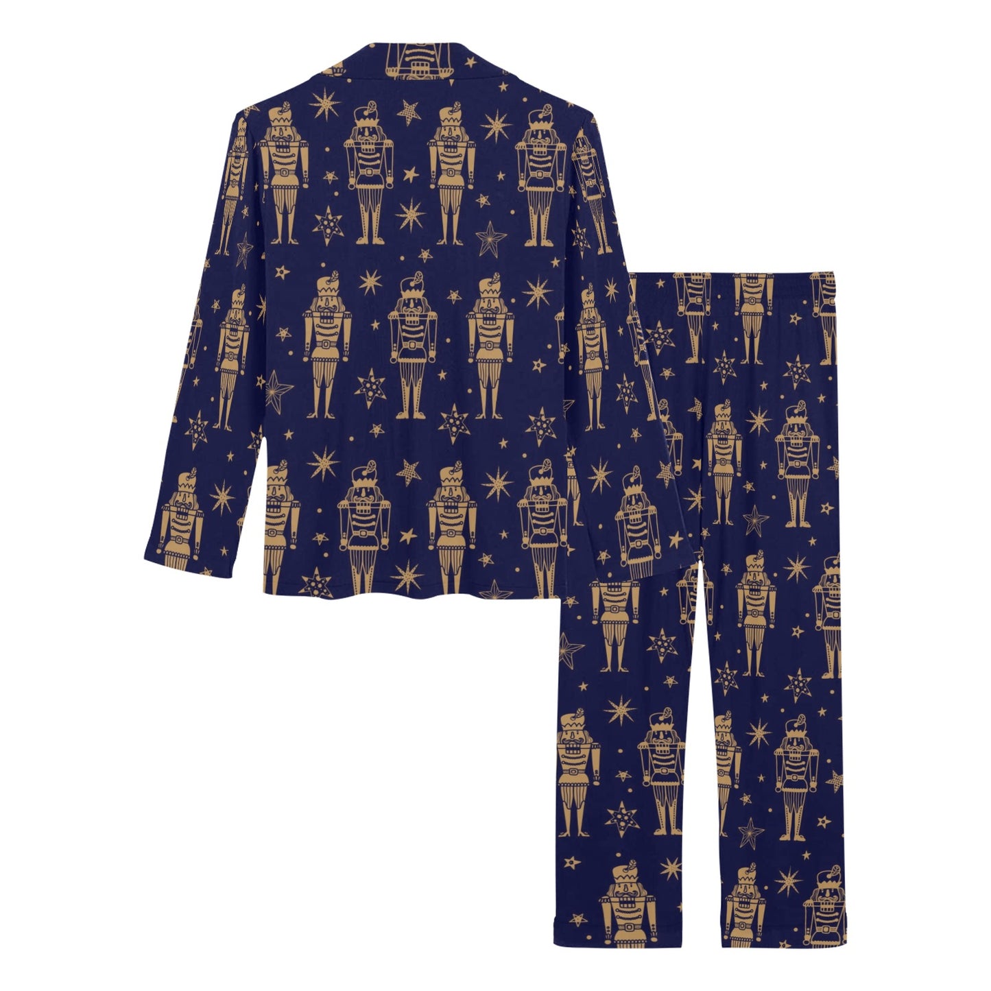 Nutcracker Pattern Print Design A05 Women's Long Pajama Set