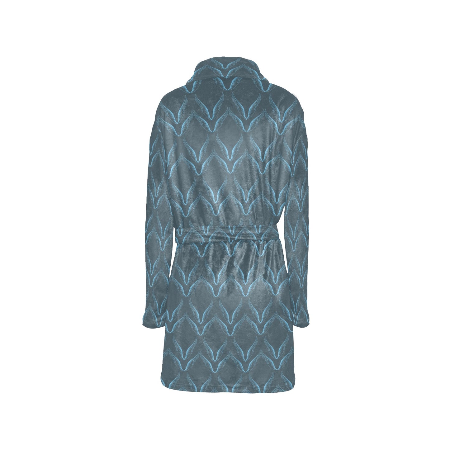 Angel Wings Pattern Print Design 04 Women's Fleece Robe