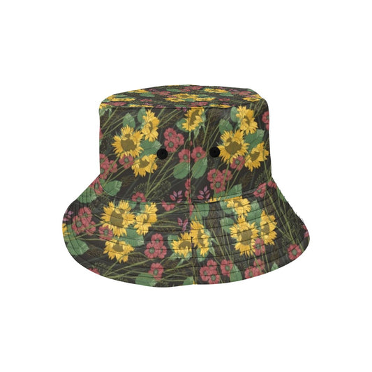 Sunflower Print Design LKS303 Unisex Bucket Hat
