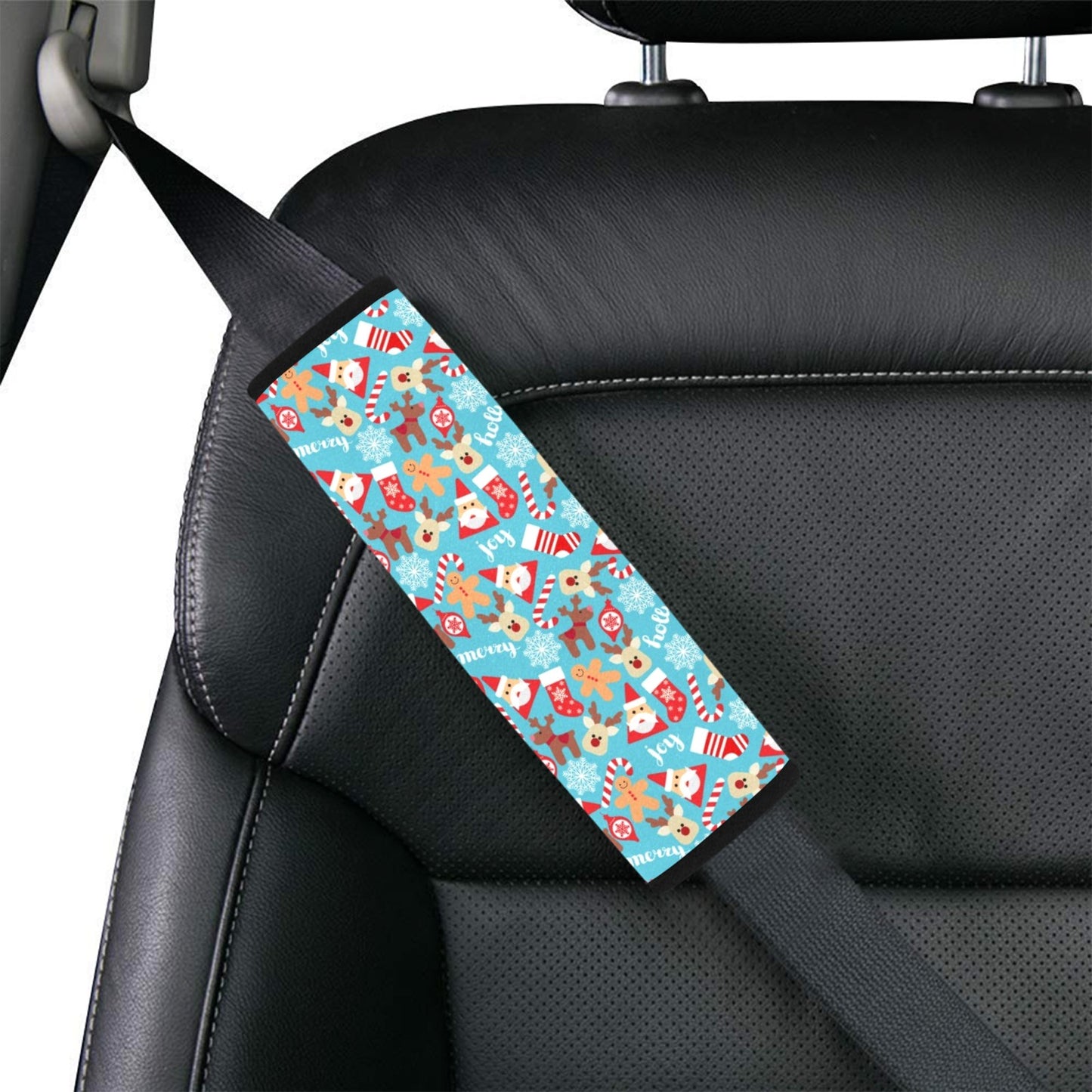 Santa Christmas Themed Print Design LKS306 Car Seat Belt Cover