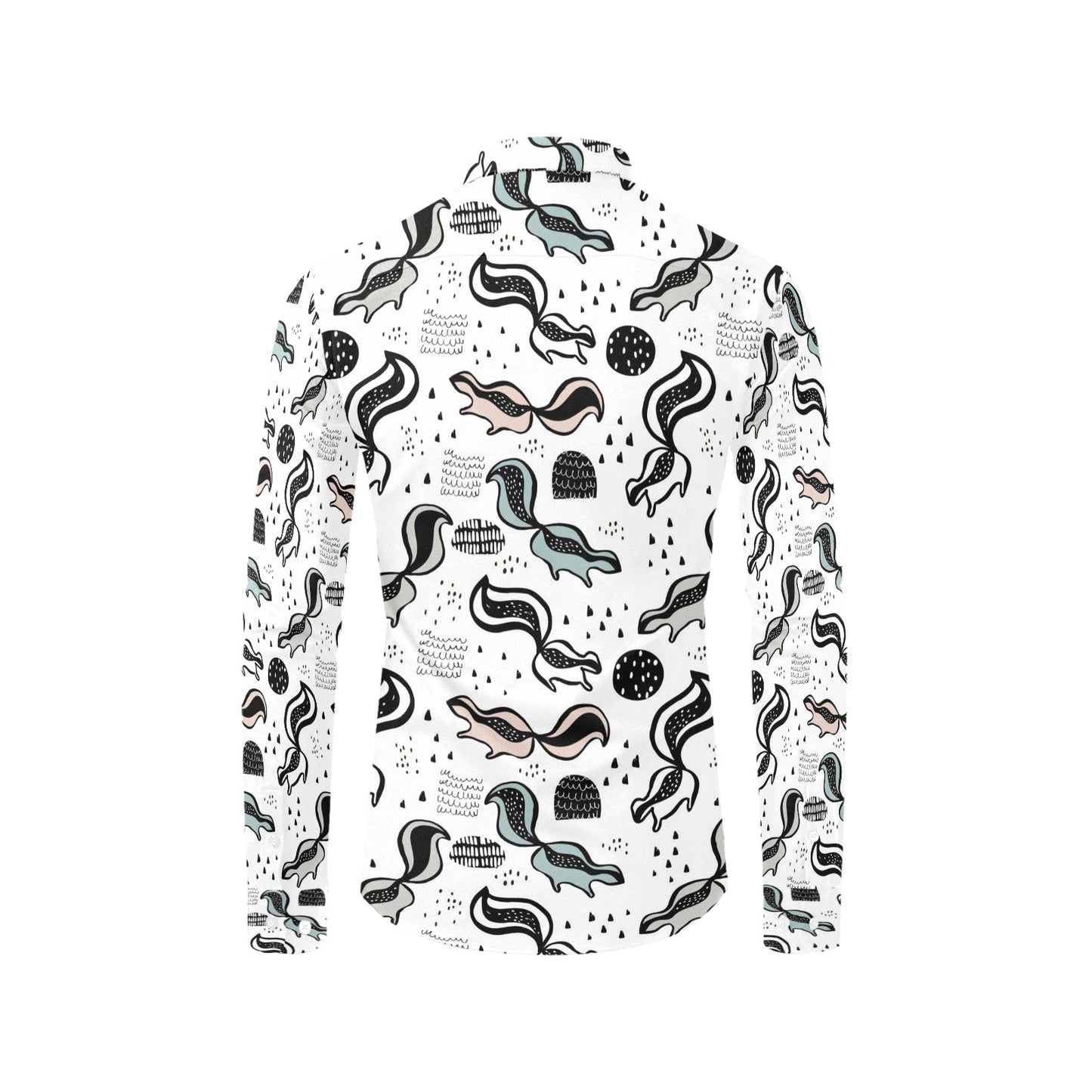 Skunk Print Design LKS303 Men's Long Sleeve Dress Shirt