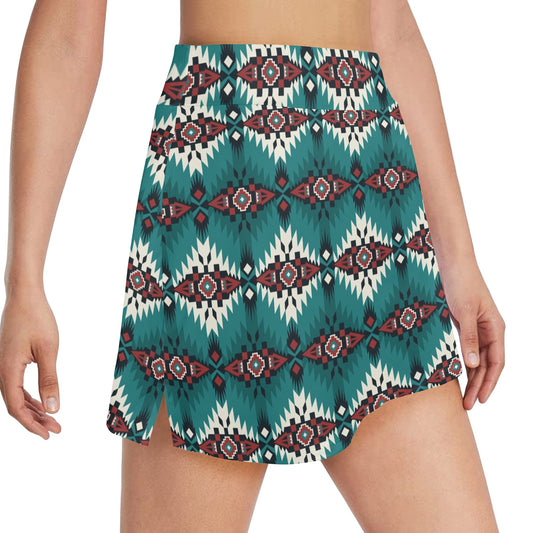 Southwest Pattern Print Design LKS308 17" Golf & Pickleball Skort with Pockets