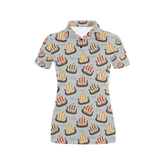 Vikings Print Design LKS308 Women's Polo Shirt