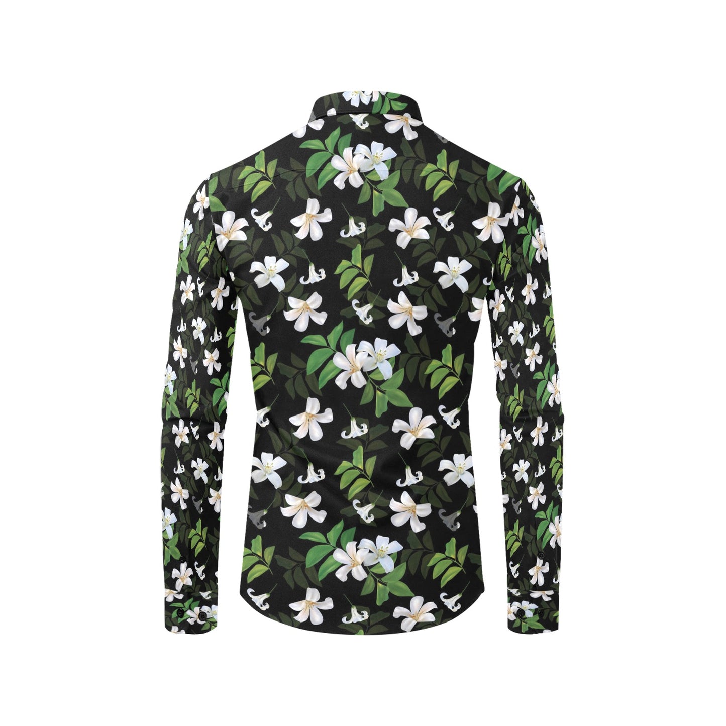 Sampaguita Print Design LKS301 Men's Long Sleeve Dress Shirt
