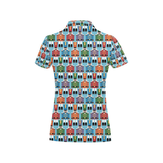 Nutcracker Pattern Print Design A02 Women's Polo Shirt
