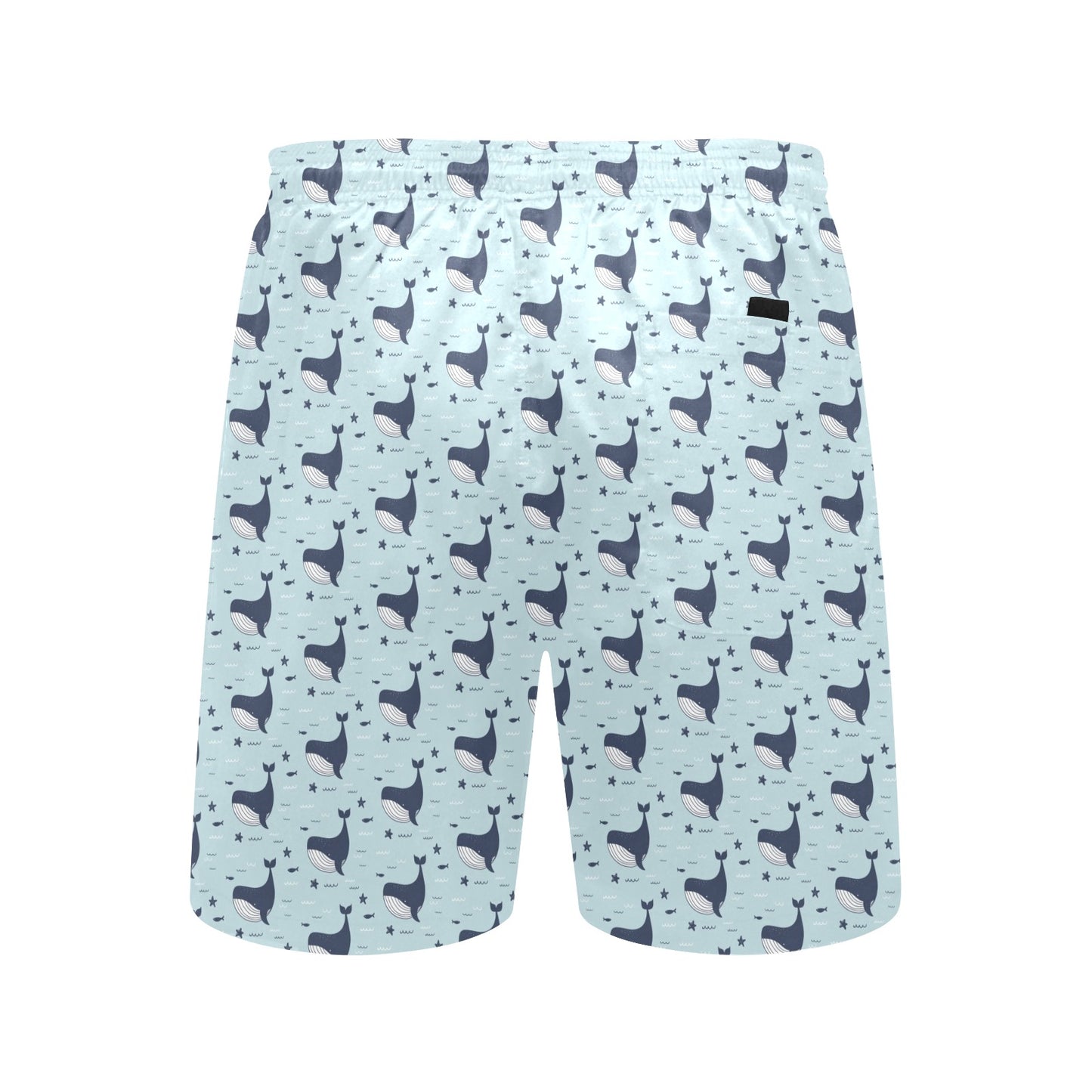 Whale Cute Design Themed Print Men's Swim Trunks Beach Shorts
