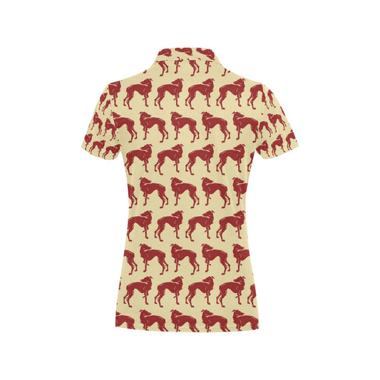Whippets Print Design LKS301 Women's Polo Shirt