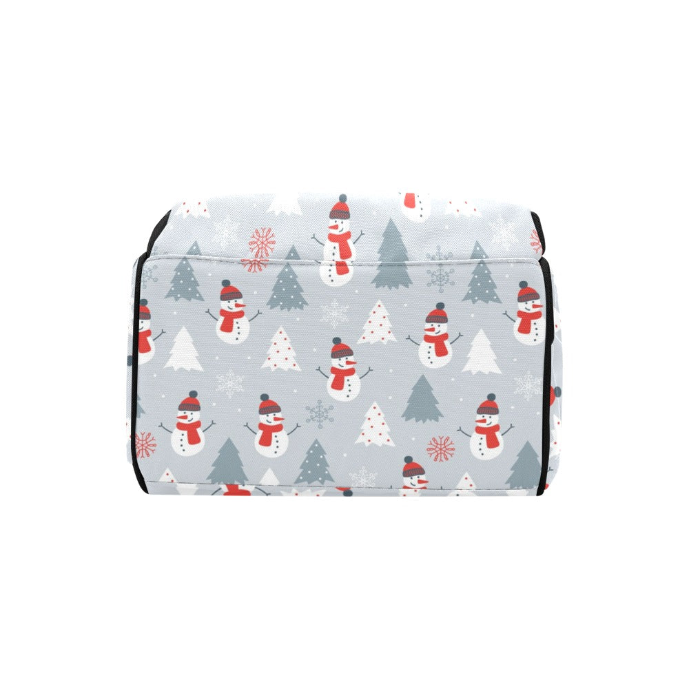 Snowman Print Design LKS302 Diaper Bag Backpack