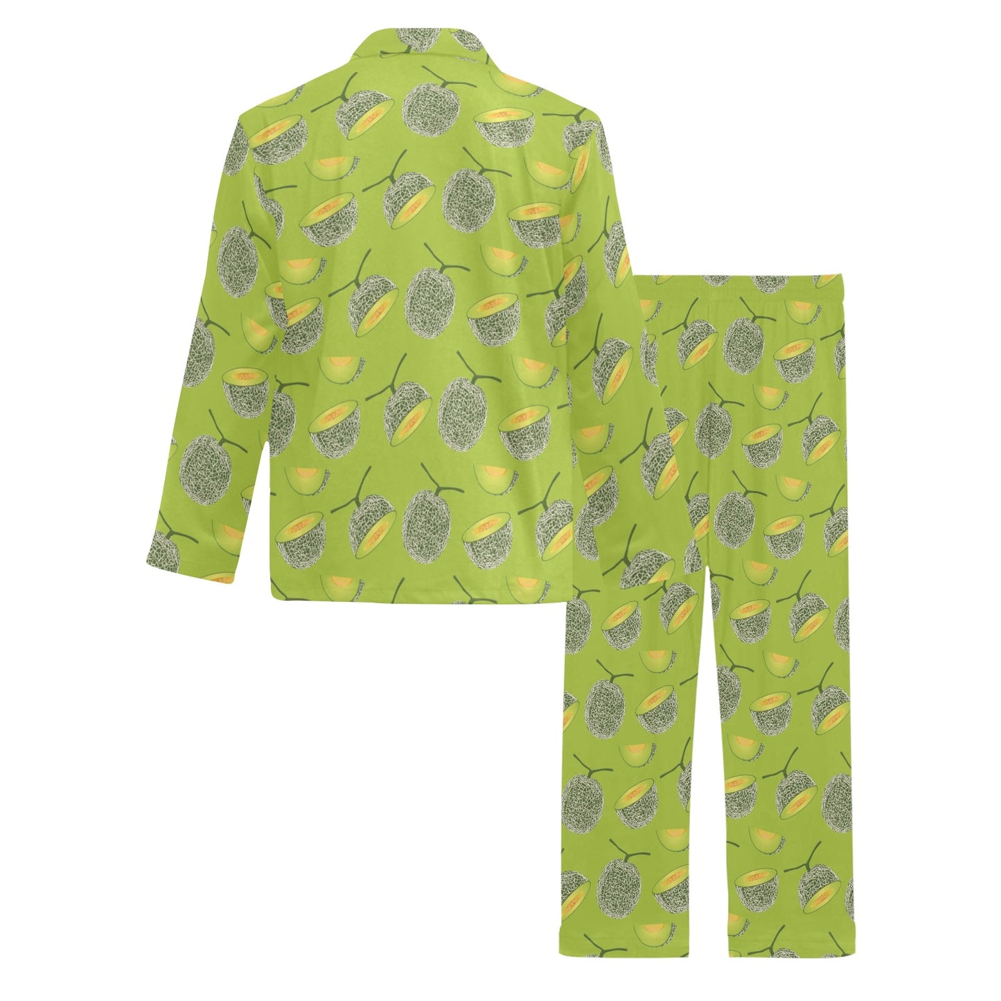 Cantaloupe Pattern Print Design 03 Men's Long Pajama Set