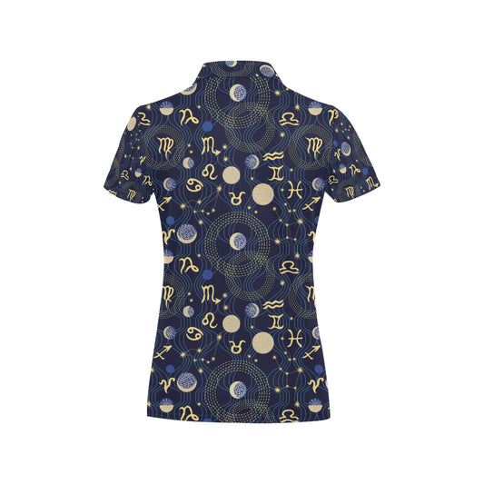 Zodiac Print Design LKS302 Women's Polo Shirt