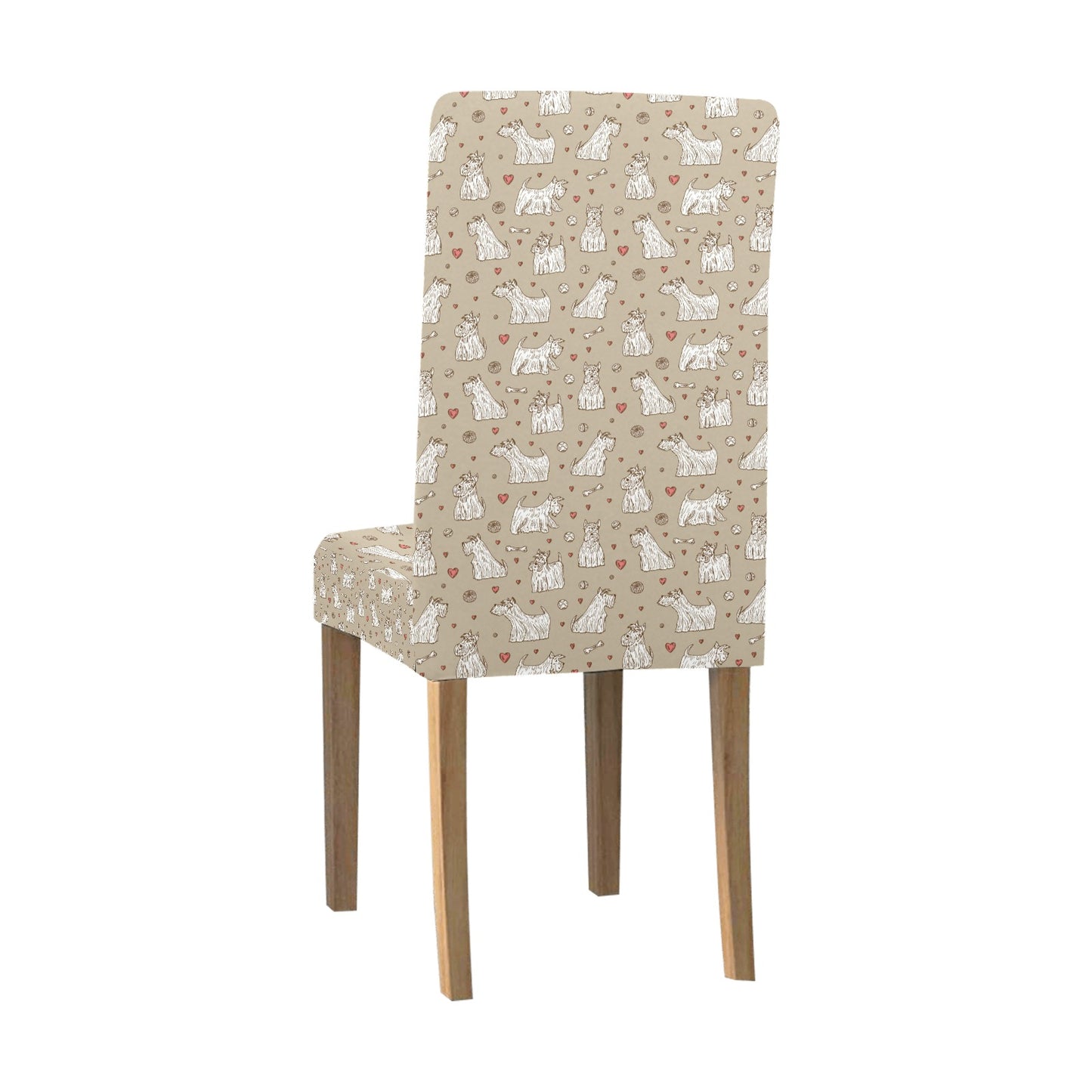 Scottish Terriers Print Design LKS3017 Dining Chair Slipcover