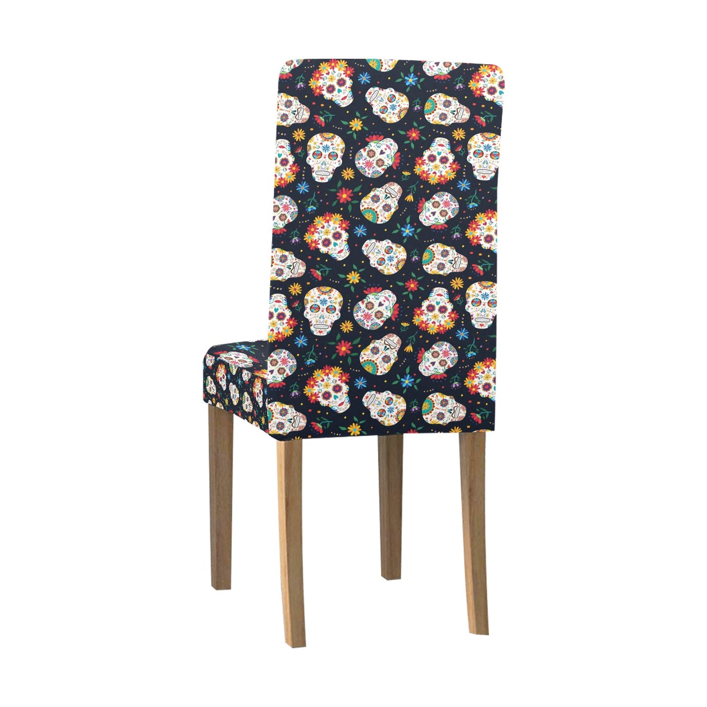 Sugar Skull Print Design LKS305 Dining Chair Slipcover