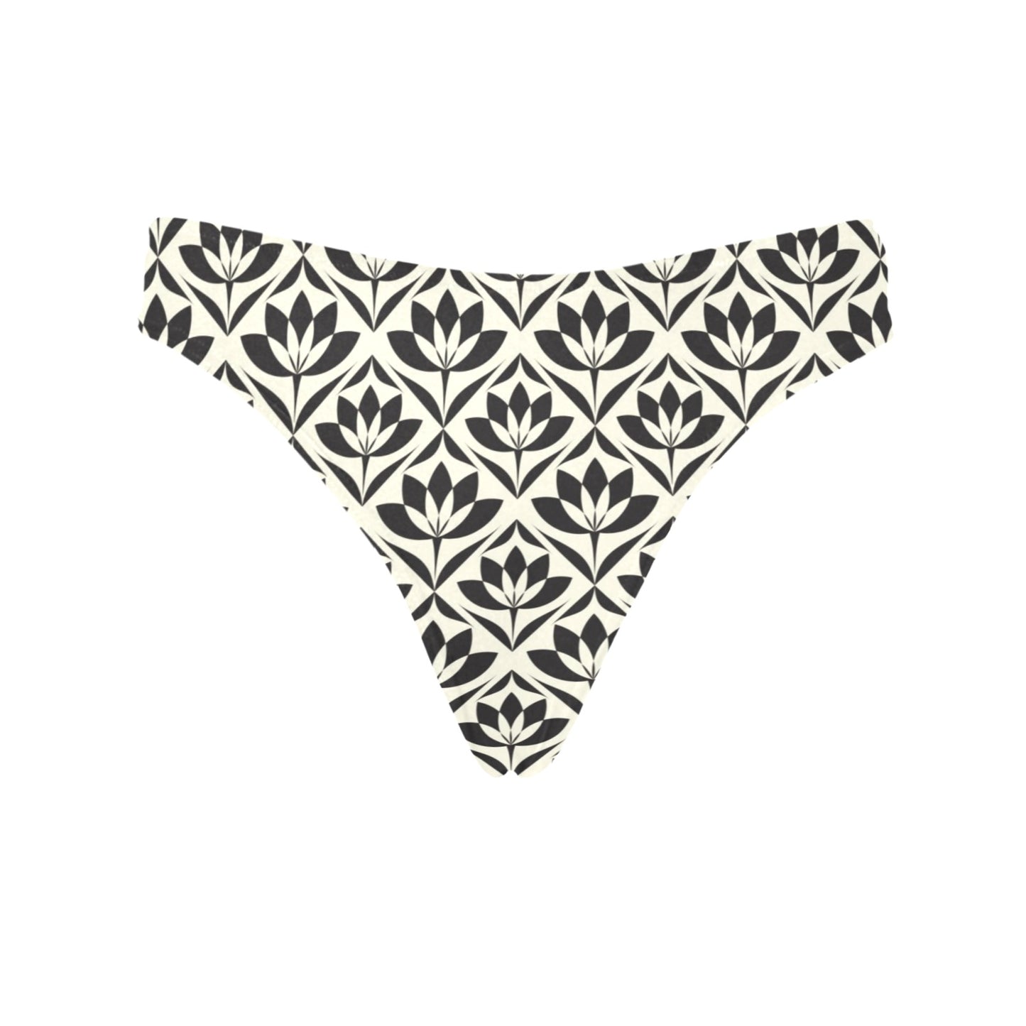 Lotus Pattern Print Women's Thongs