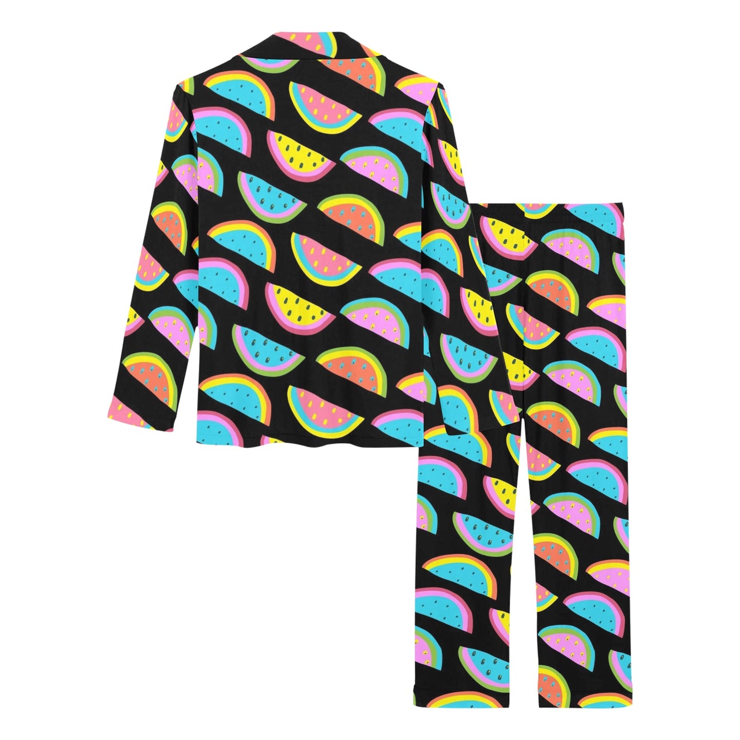 Watermelon Pattern Print Design WM08 Women's Long Pajama Set