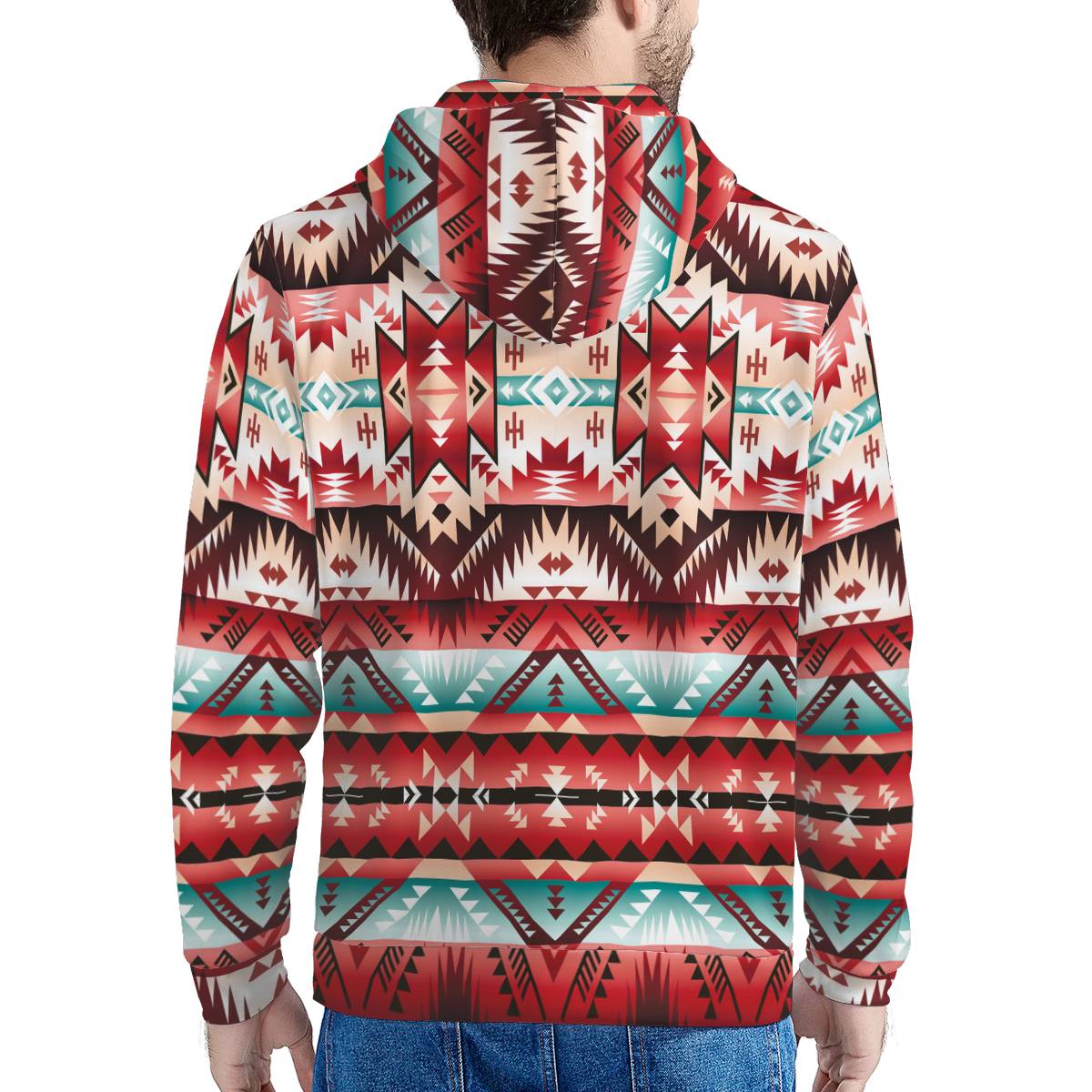 Aztec Western Style Print Pattern Pullover Hoodie