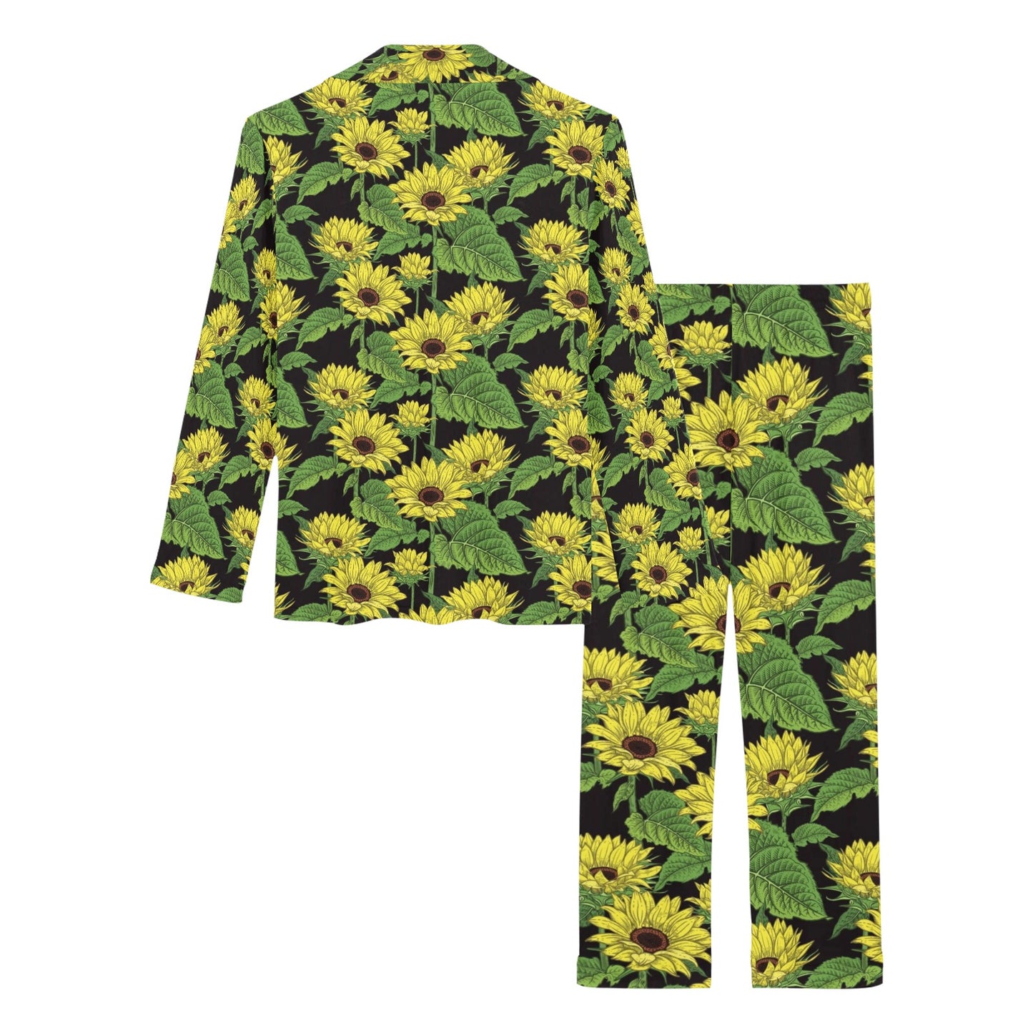 Sunflower Print Design LKS3010 Women's Long Pajama Set
