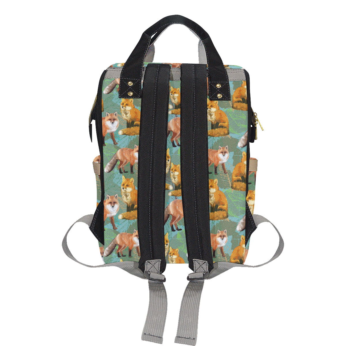 Fox Autumn leaves Themed Diaper Bag Backpack