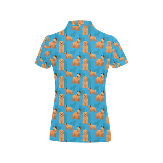Briards Pattern Print Design 01 Women's Polo Shirt
