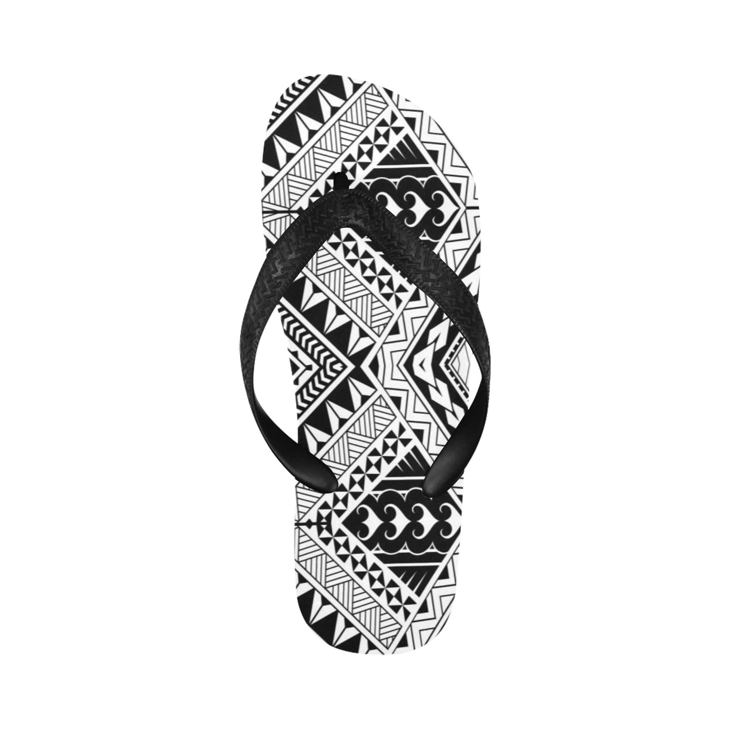 Samoan Tattoo Style Print Design LKS307 Flip Flops